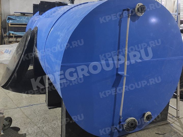 фото пожарный резервуар емкость 25 м3 25000 литров из полиэтилена синий наземный КПЕ групп