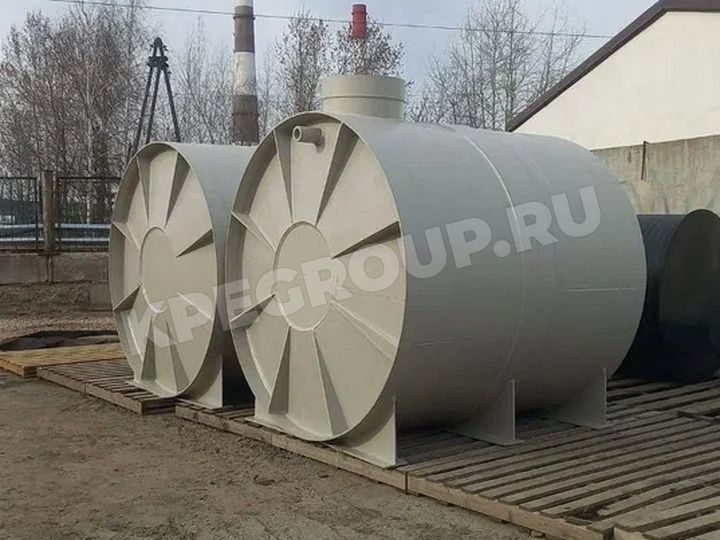 фото емкость накопительная горизонтальная 10 м3 из полипропилена